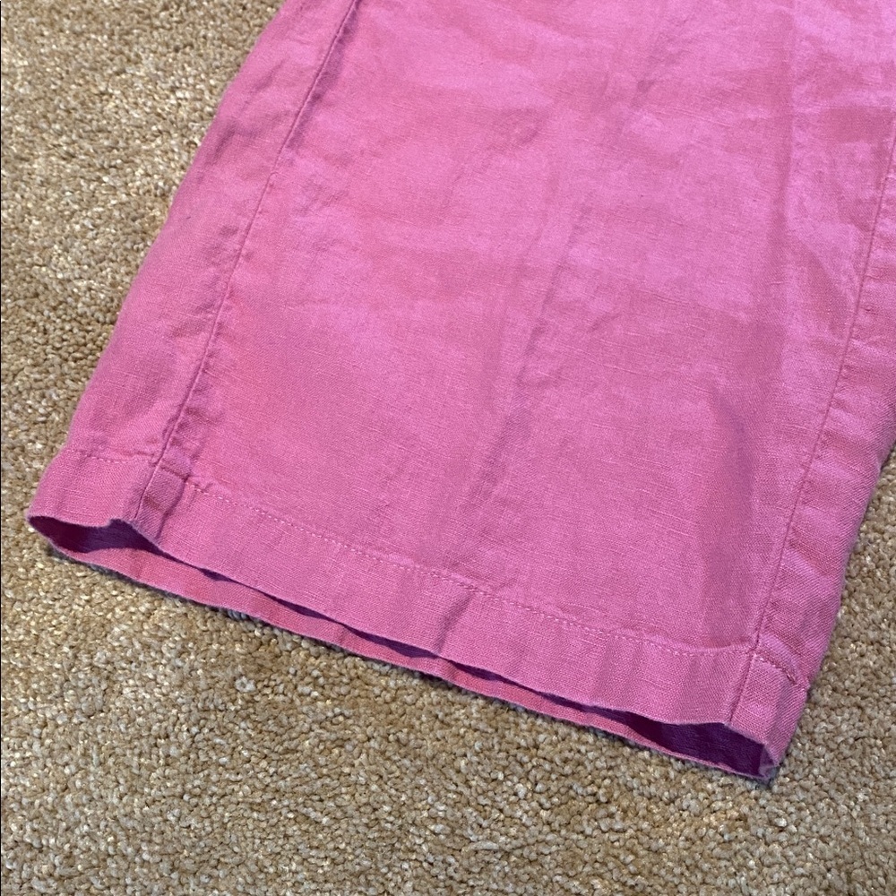 J. Jill Linen Sailor Pant Wide Leg Trouser Sugar Pink Size SP - Picture 5 of 11